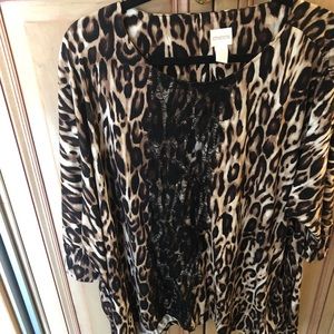 Chico’s leopard silk top